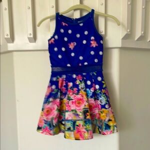 Floral Blue Kids Dress